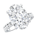 Oval Cut 5 Carat Lab Grown Diamond Big Engagement Ring with IGI Certificate