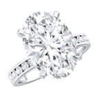 Oval Cut 5 Carat Lab Grown Diamond Big Engagement Ring with IGI Certificate