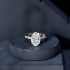 Oval Cut 5 Carat Lab Grown Diamond Big Engagement Ring with IGI Certificate