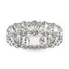 Oval Lab Grown Diamond eternity ring in 14K white gold featuring multiple oval-cut diamonds in a continuous setting