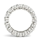 Oval Lab Grown Diamond white gold eternity ring with multiple oval-cut sparkling diamonds in a continuous band design