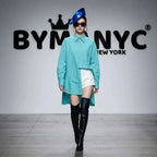 Oversized Asymmetric Shirt Dress in Crisp White • BYMANYC ® New York