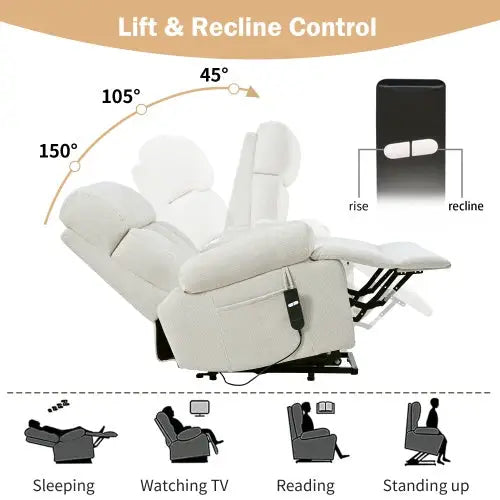 Experience luxury with the oversized power lift recliner chair $599.99 furniture furniture