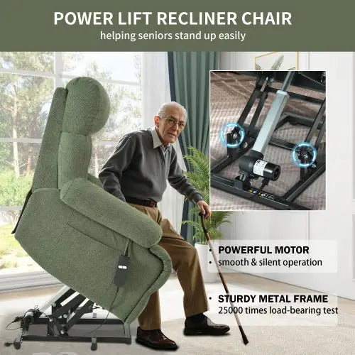 Experience luxury with the oversized power lift recliner chair $599.99 furniture