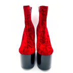 Deadwood Oxblood Velvet Wedge Boot