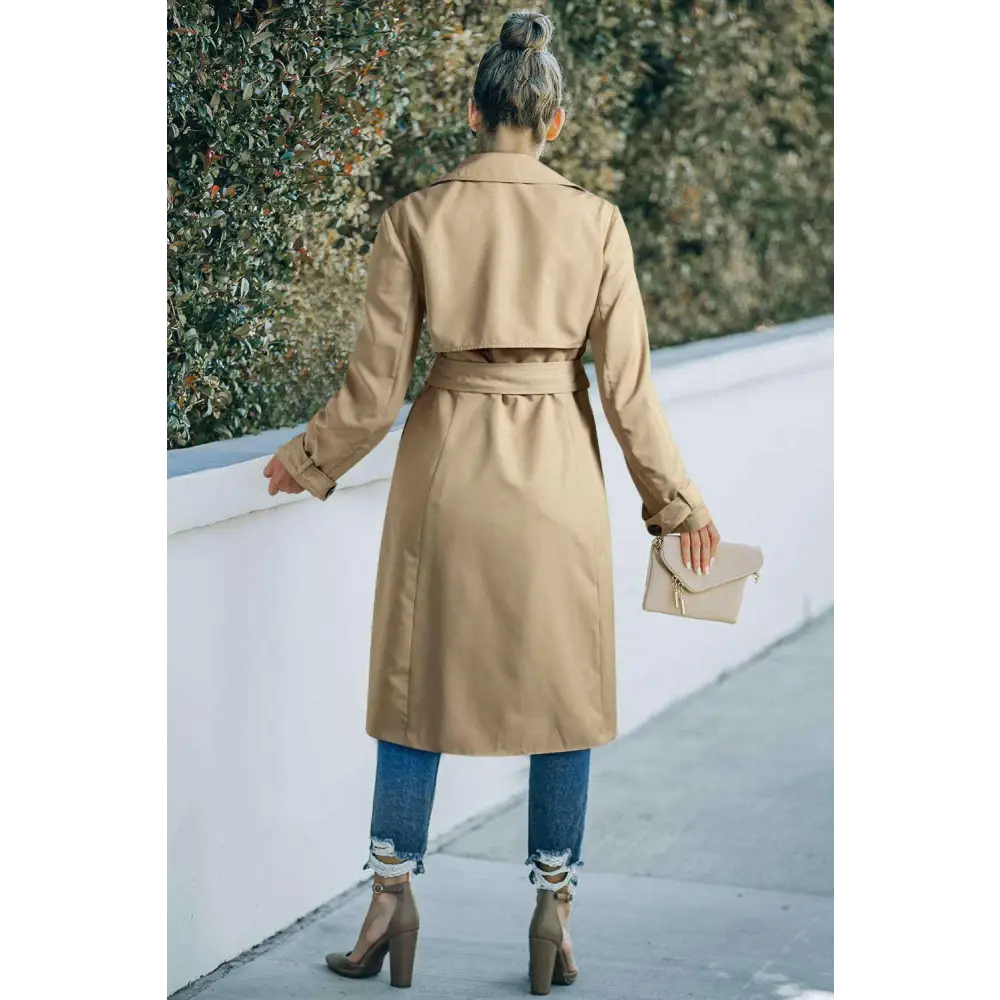 Timeless pale khaki wind coat for luxury fashion enthusiasts $87.99 coats & jackets 100% polyester effortlessly elevate