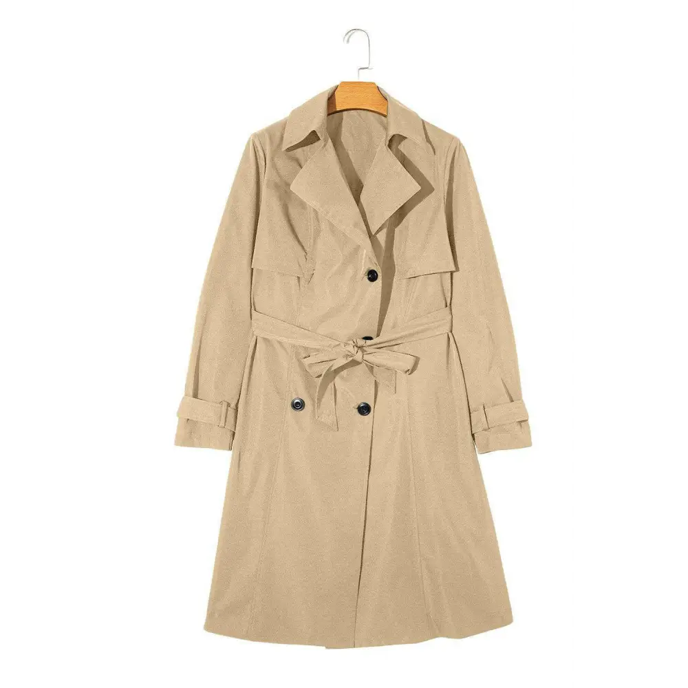 Timeless pale khaki wind coat for luxury fashion enthusiasts $87.99 coats & jackets 100% polyester effortlessly elevate