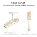 Pave Set Lab Grown Diamond Infinity Wedding Band