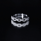 Pave Set Lab Grown Diamond Infinity Wedding Band