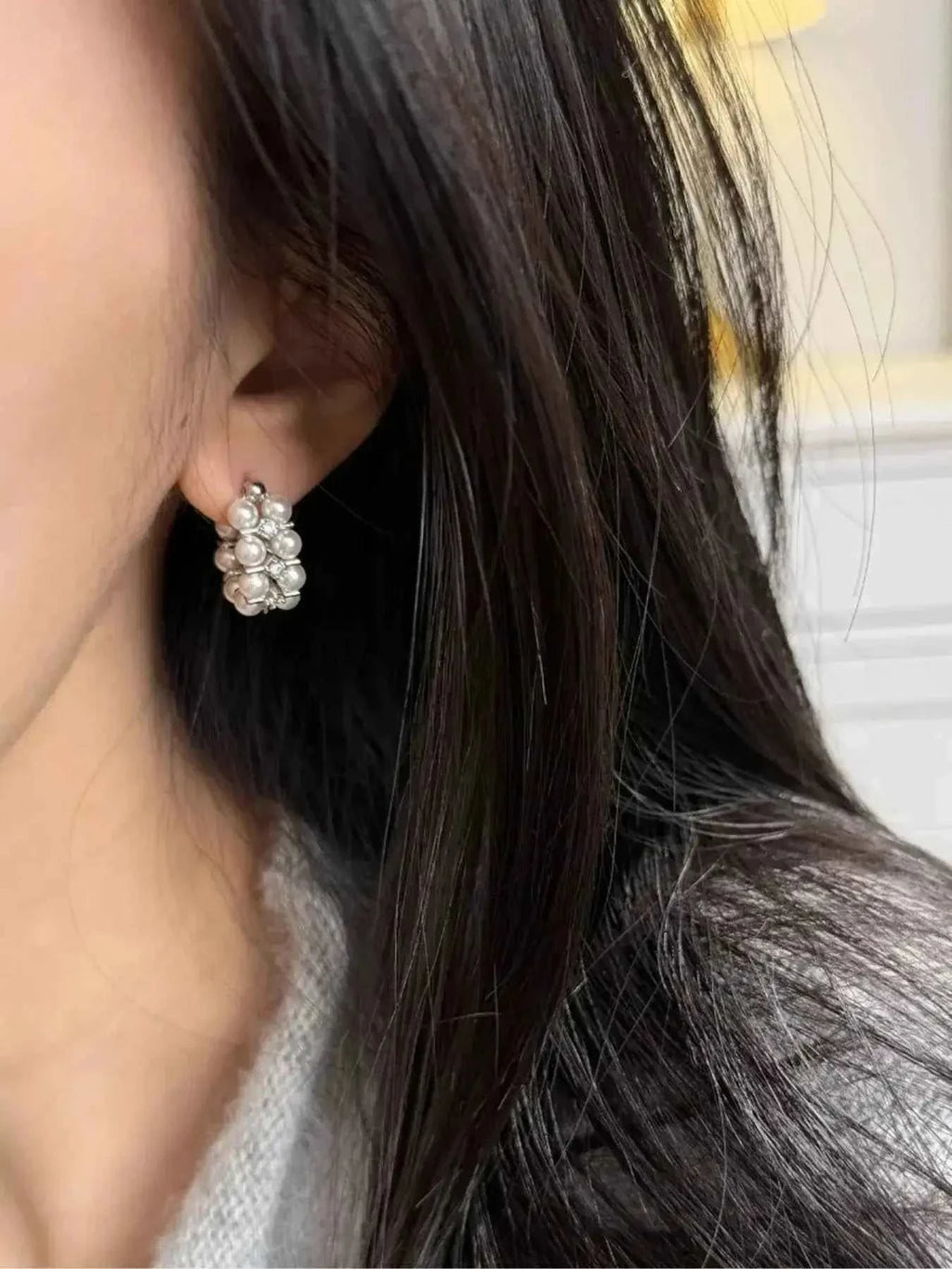 Pearl Hoop Earrings