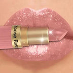 Pearlescent Pink Glitter Velvet Lipstick Metallic Waterproof Long Lasting Matte Shimmer Diamond Lipstick Women Makeup Cosmetic