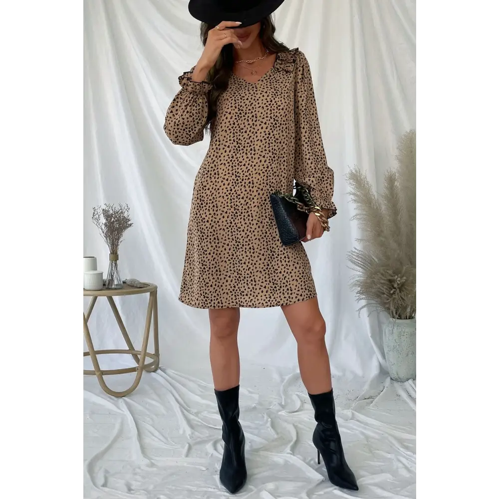 Timeless luxury fashion for women in an elegant animal print dress $26 casual dresses sizing regular picture outdoors