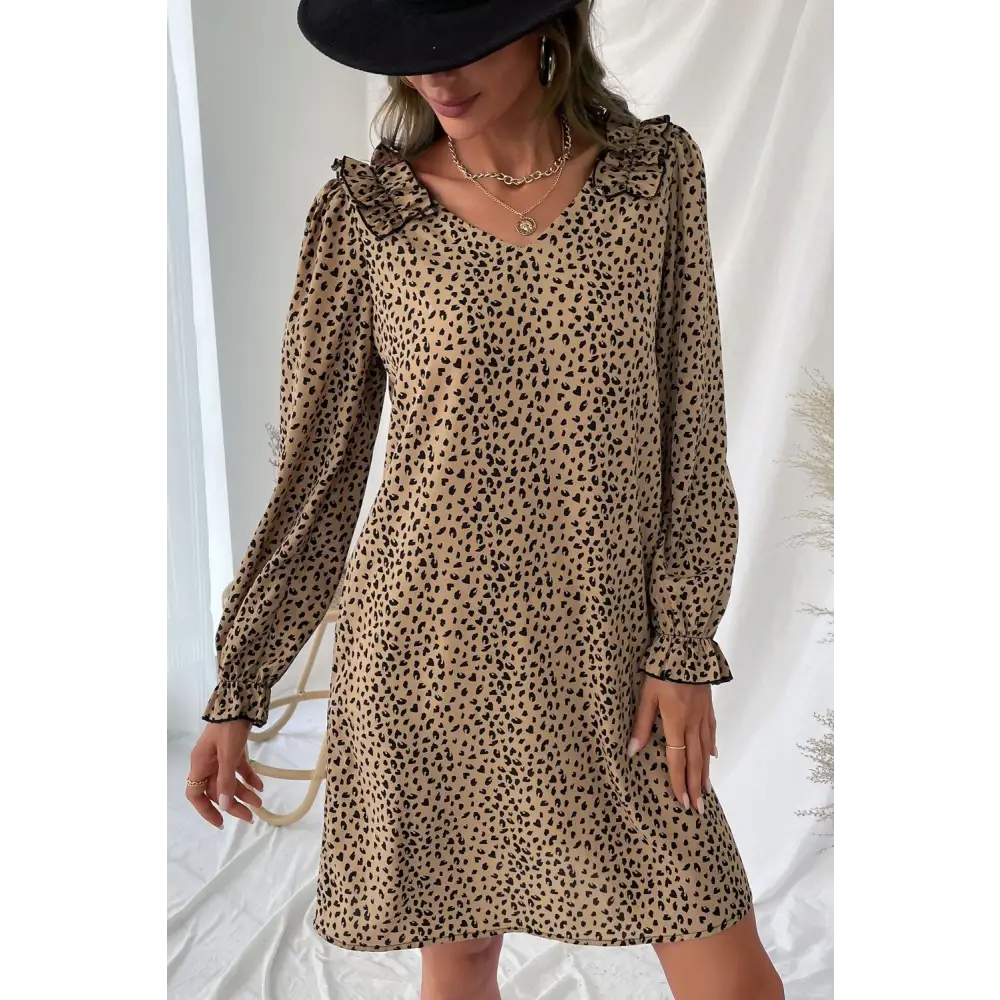 Timeless luxury fashion for women in an elegant animal print dress $26 casual dresses sizing regular picture outdoors