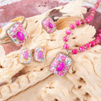 Pink Agate Stacked Stone Floral Pendant Necklace - Maven Couture IncNecklaces