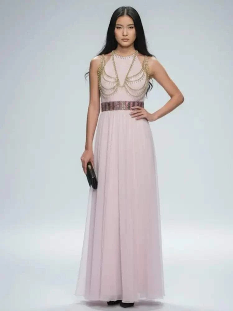 Pink Long Gala Dress MIDTOWN: Prêt-à-Porter Line BYMANYC ® New York