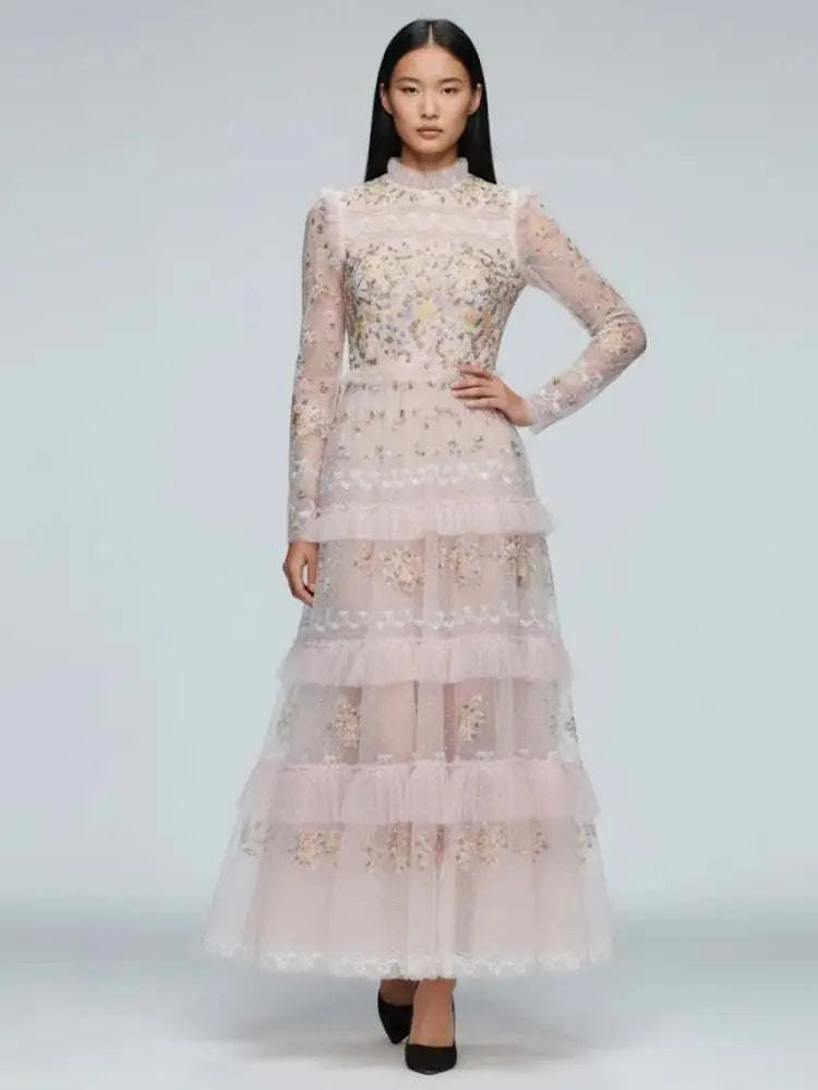 Pink Midi Party Dress BLOSSOM: Prêt-à-Porter Line BYMANYC ® New York