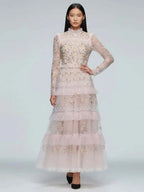 Pink Midi Party Dress BLOSSOM: Prêt-à-Porter Line BYMANYC ® New York