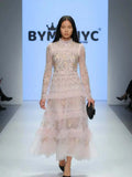 Pink Midi Party Dress BLOSSOM: Prêt-à-Porter Line BYMANYC ® New York