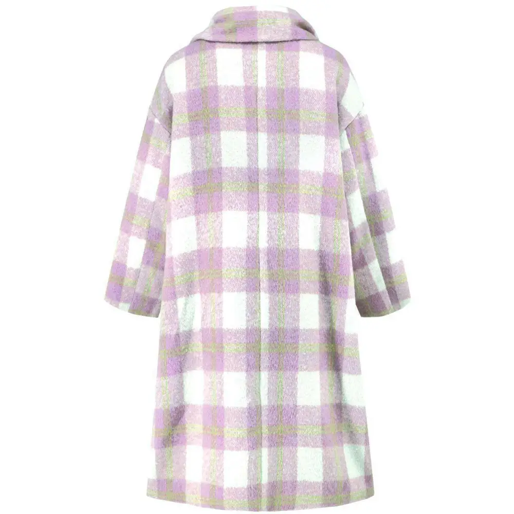 Elevate your style with the elegant long sleeve plaid coat in luxury fashion $108.34 experience the elegance of a basic