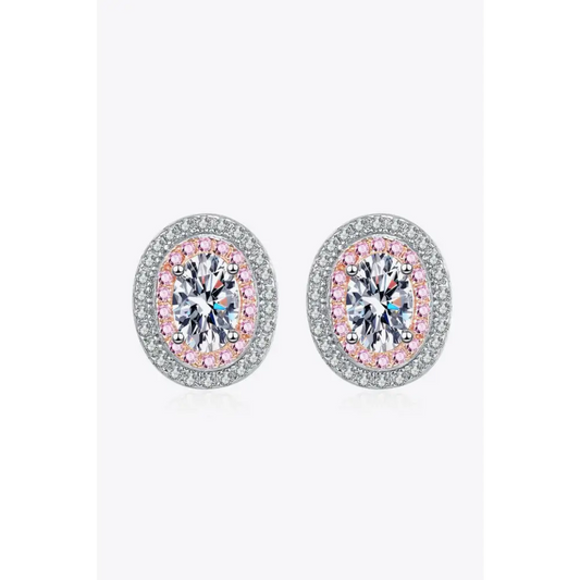 Exquisite platinum-plated moissanite studs for luxury fashion enthusiasts $59 minimalist embracing a minimalist design