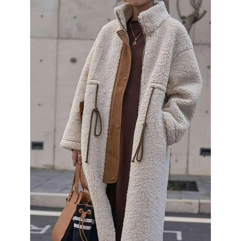 Indulge in luxury fashion for women with the size drawstring sherpa coat $89.62 basic style that effortlessly combines