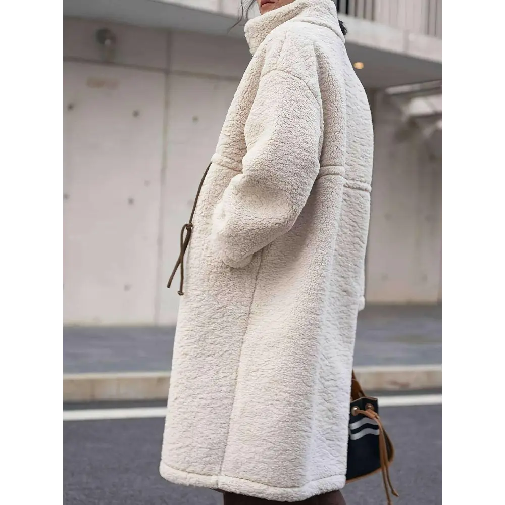 Indulge in luxury fashion for women with the size drawstring sherpa coat $89.62 basic style that effortlessly combines