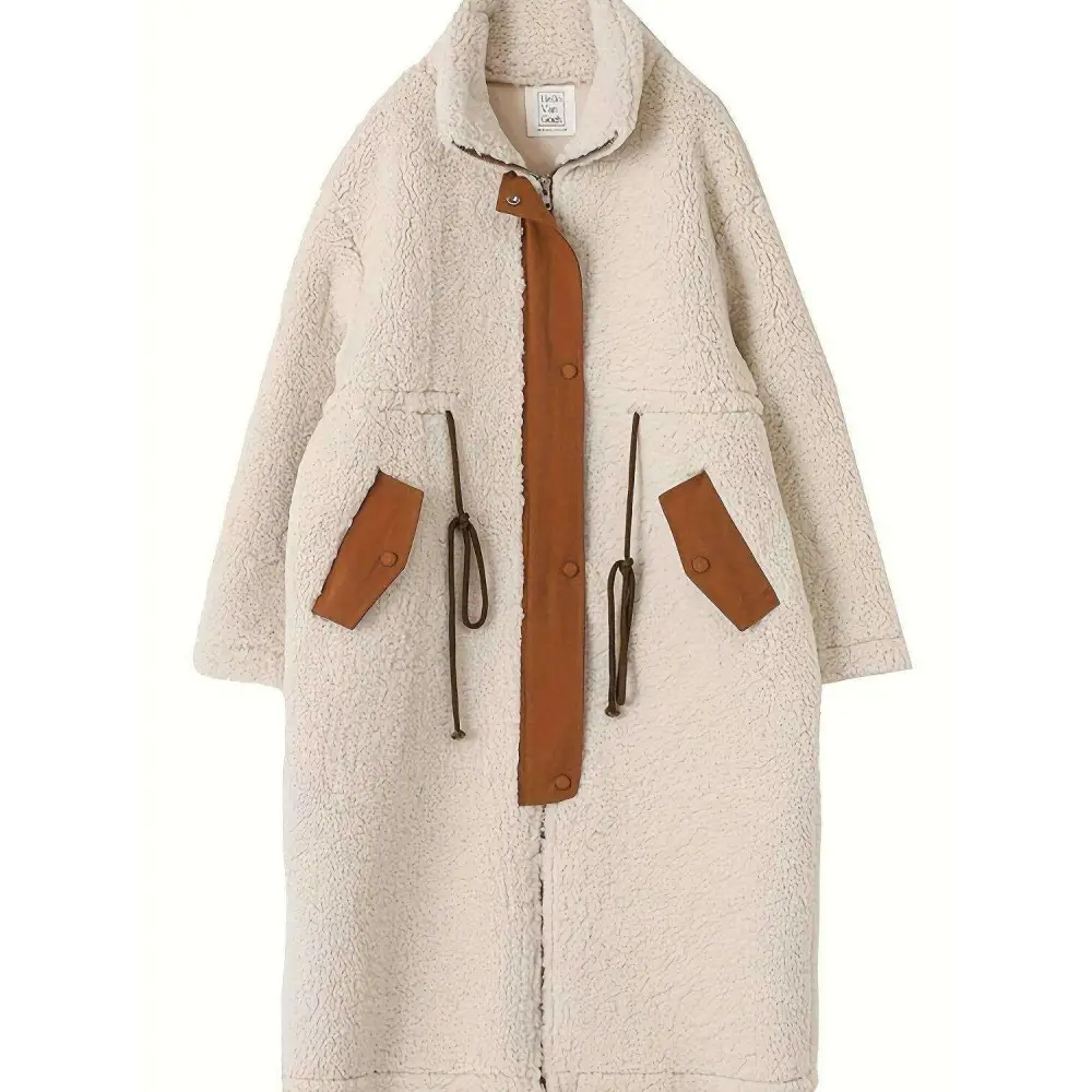 Indulge in luxury fashion for women with the size drawstring sherpa coat $89.62 basic style that effortlessly combines