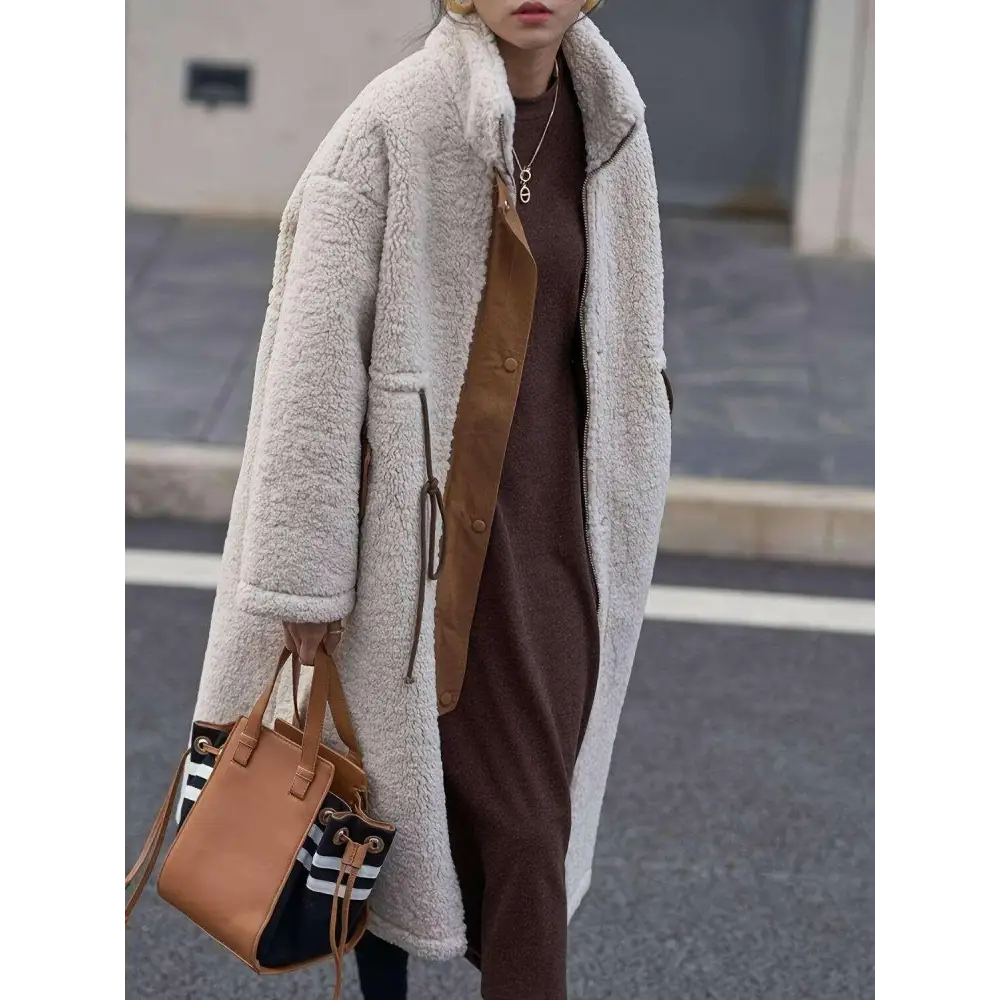 Indulge in luxury fashion for women with the size drawstring sherpa coat $89.62 basic style that effortlessly combines