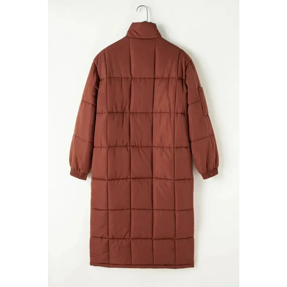 Elevate your style with our luxury longline winter coat for women $103.72 pocketed – perfect for storing