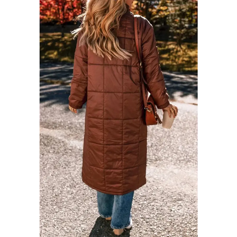 Elevate your style with our luxury longline winter coat for women $103.72 pocketed – perfect for storing