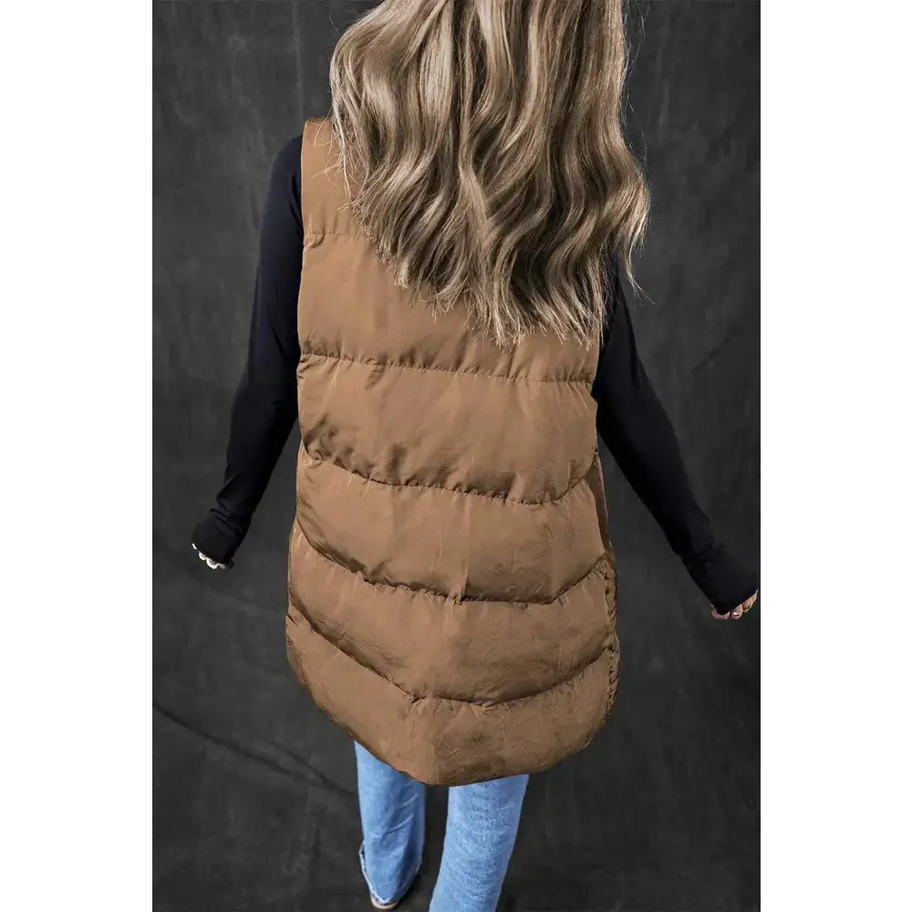 Elevate your style with the luxurious pocketed vest coat in fashion $63.04 includes pockets for practicality