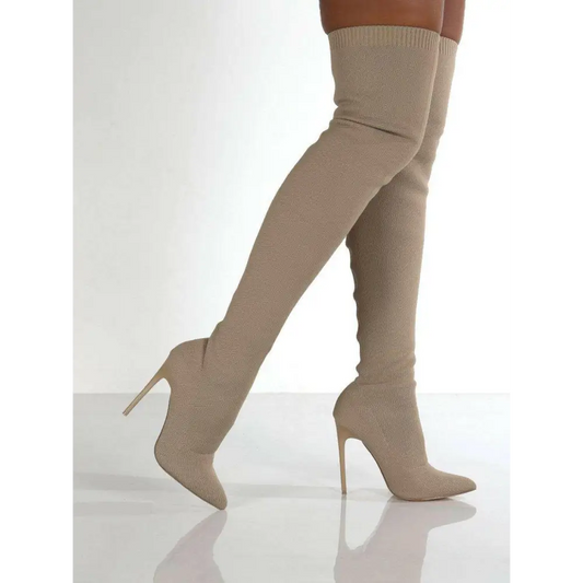 Elevate your wardrobe with luxury fashion for woman knee stiletto boots $58.90 box not included, inviting