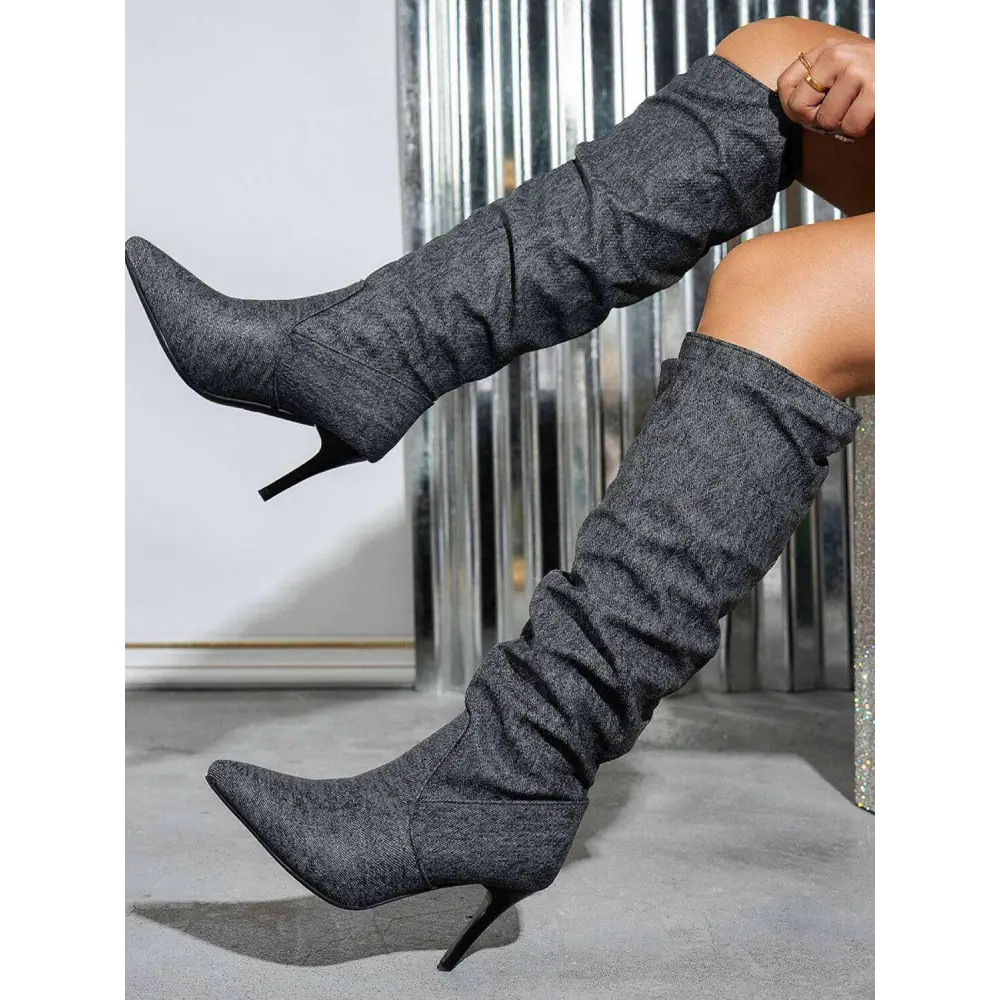 Elevate your wardrobe with elegant point toe stiletto boots in luxury fashion $64.20 box not included, preserving