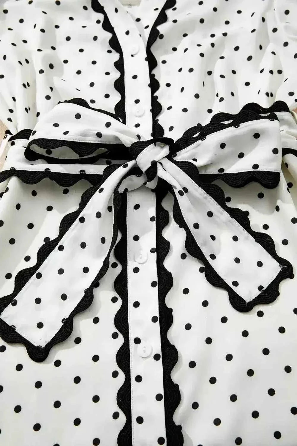 Polka Dot Half Sleeve Midi Dress