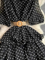 Polka Dot Ruffled Tiered Dress