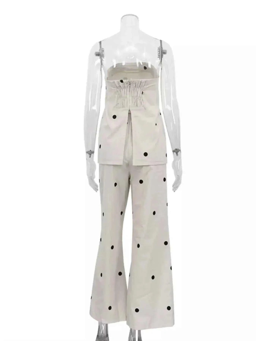 Polka Dot Tube Top and Pants Set
