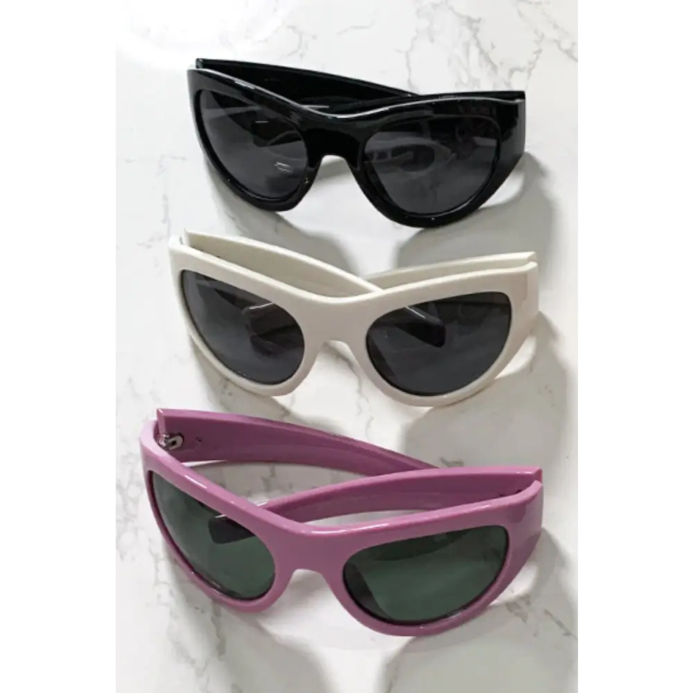 Chic polycarbonate cat-eye sunglasses for luxury fashion for women $13.99 1-piece uv uv400 frame polycarbonate lens