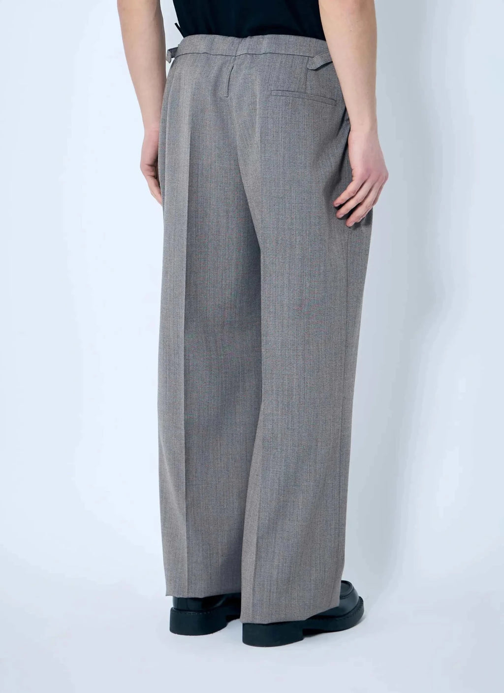Prada Men Belted Tailored Wool-Blend Pants - Maven Couture IncBottoms / Pants