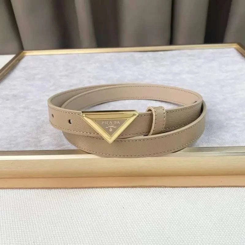 Prada Saffiano leather belt 'Sand Beige' - Maven Couture Inc