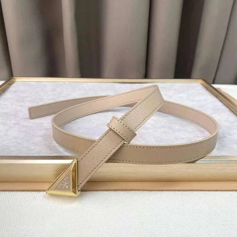 Prada Saffiano leather belt 'Sand Beige' - Maven Couture Inc