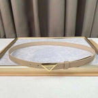 Prada Saffiano leather belt 'Sand Beige' - Maven Couture Inc
