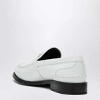 Prada Women White Brushed Leather Loafer - Maven Couture IncShoes / Flats