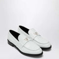 Prada Women White Brushed Leather Loafer - Maven Couture IncShoes / Flats