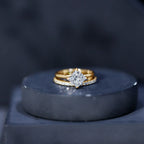 Princess Cut Lab Grown Diamond Ring With Wedding Band