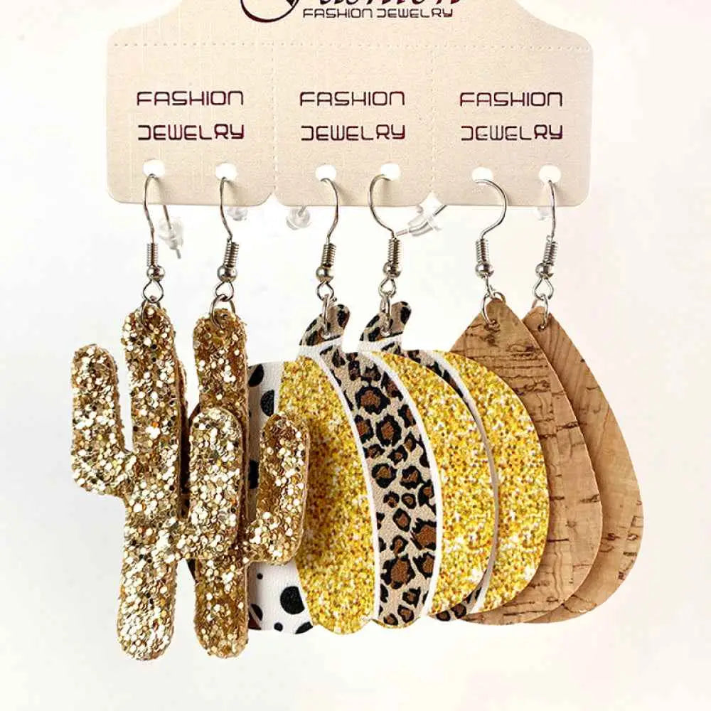 PU Earrings Set