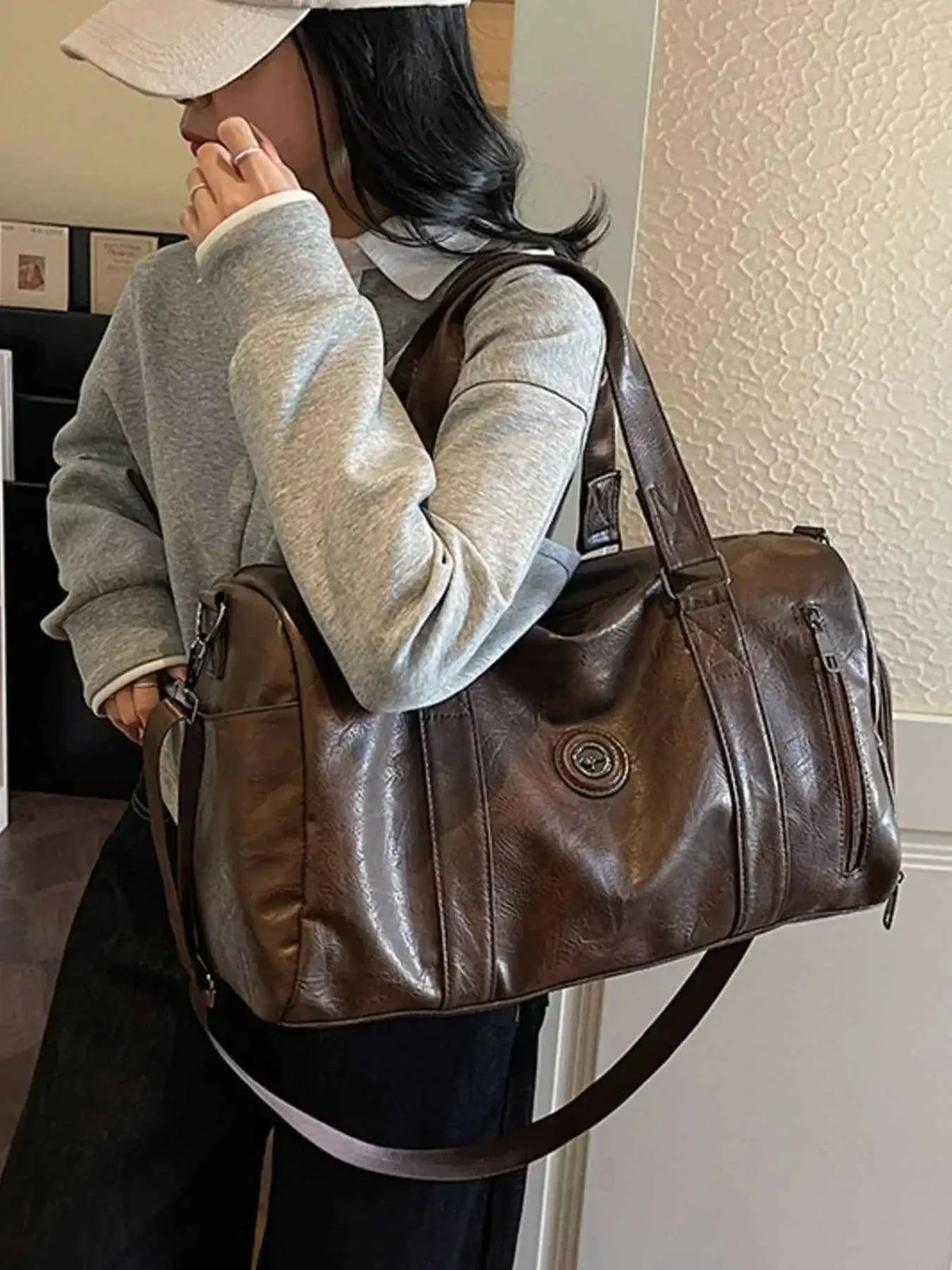 PU Leather Duffel Bag