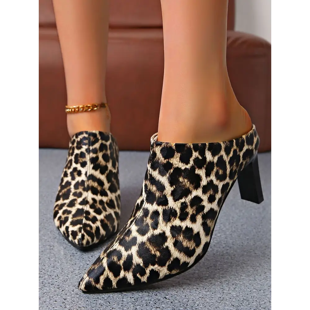 Exquisite pu leather leopard pumps redefining luxury fashion for women $26.99 box not included, adding an element