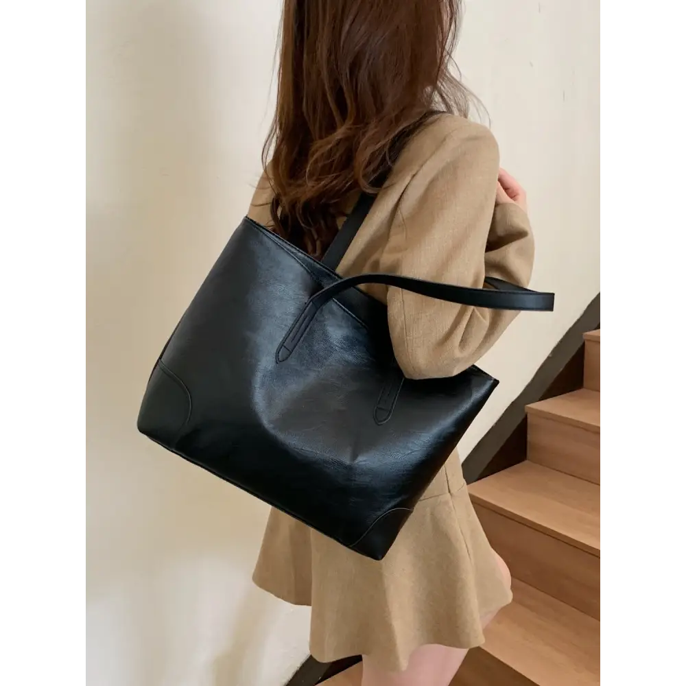 Elevate your style with the elegant pu leather medium tote bag $15.99 bag medium pu leather imported product length 13