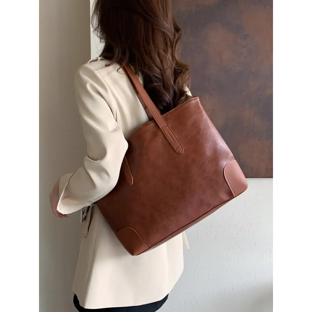 Elevate your style with the elegant pu leather medium tote bag $15.99 bag medium pu leather imported product length 13