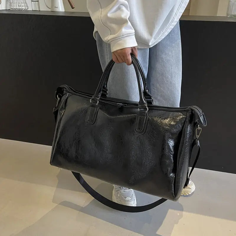 Elevate your journey with the pu leather oversize travel bag $43.99 bag oversize pu leather imported product length